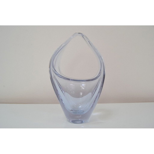 Bol en verre vintage par Josef Hospodka pour Chribska Glassworks, Tchécoslovaquie 1960