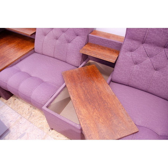 Image 1 of Ensemble de salon vintage en bois, Tchécoslovaquie, 1980