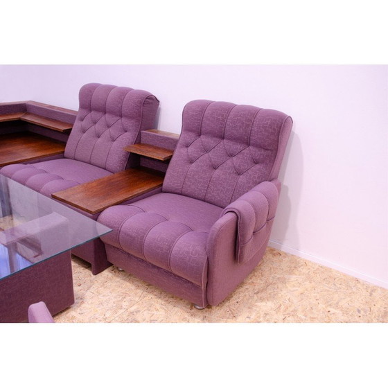 Image 1 of Ensemble de salon vintage en bois, Tchécoslovaquie, 1980