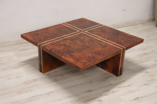 Table basse en bois, Italie 1970S