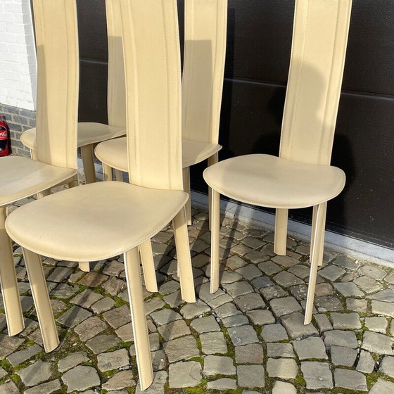Image 1 of Ensemble de 6 chaises vintage Elana B modèle Quia, Italie 1990