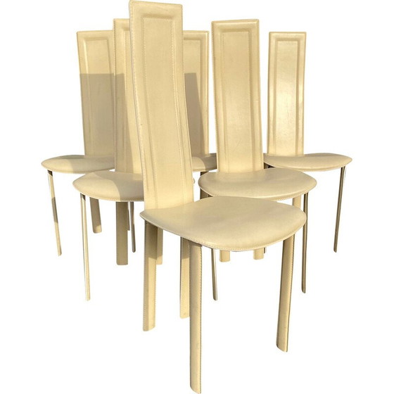 Image 1 of Ensemble de 6 chaises vintage Elana B modèle Quia, Italie 1990