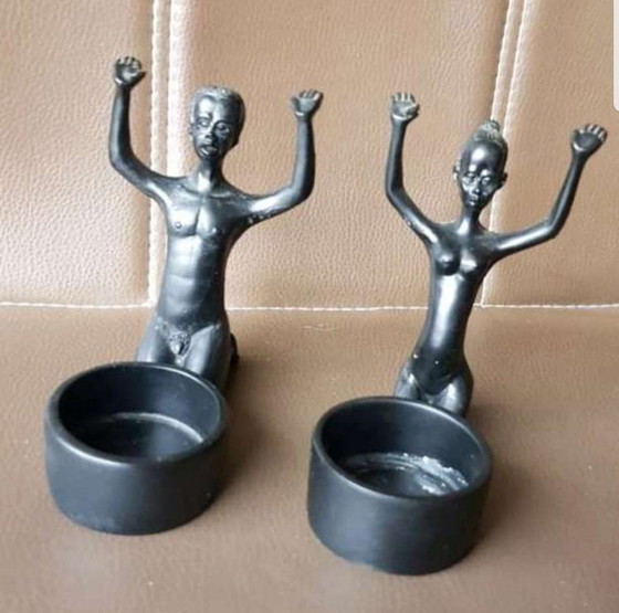 Image 1 of Porte-bougie à chauffe-plat Duo,Vintage