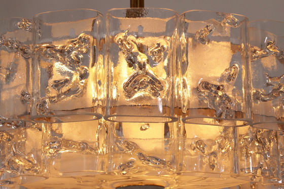 Image 1 of "Paire de lustres Doria Leuchten en laiton et cristal du Mid Century, 1960S"