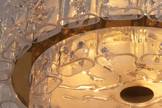 Image 1 of "Paire de lustres Doria Leuchten en laiton et cristal du Mid Century, 1960S"