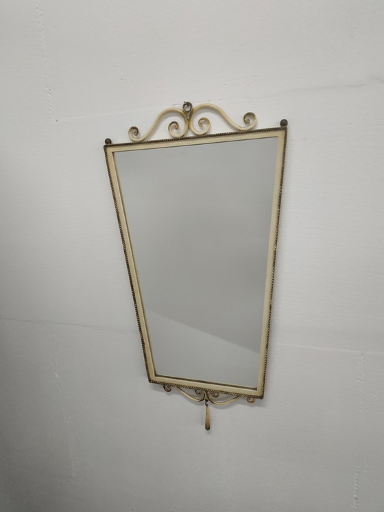 Image 1 of Miroir en métal vintage (style Art nouveau)