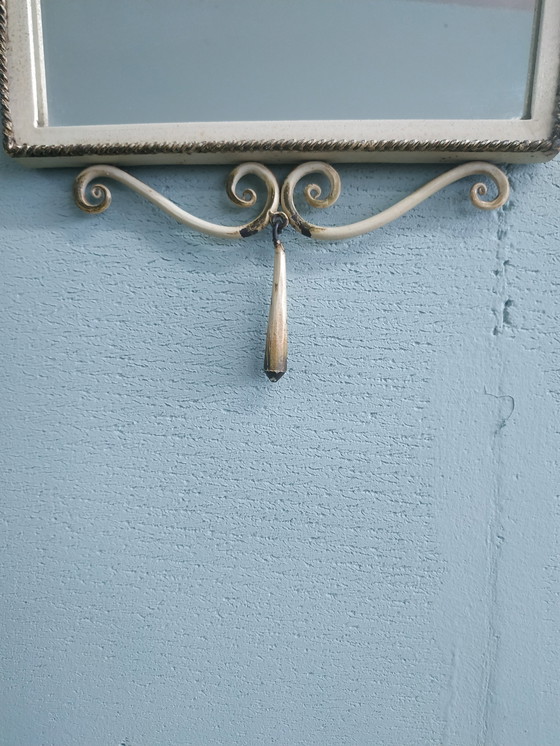 Image 1 of Miroir en métal vintage (style Art nouveau)