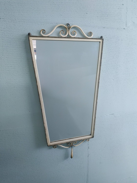 Image 1 of Miroir en métal vintage (style Art nouveau)