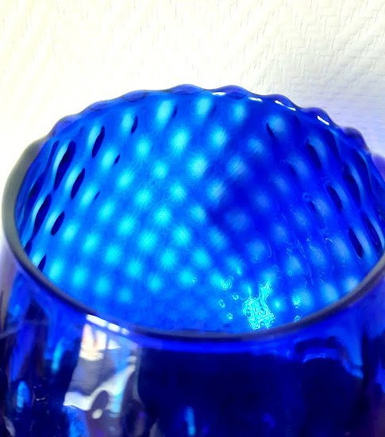 Image 1 of 2X Vases Optique En Verre Empoli, Italie 1960