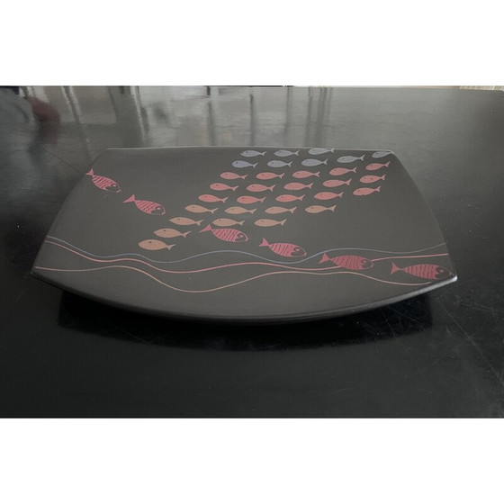 Image 1 of Plat vintage en faïence de Salins, 1950