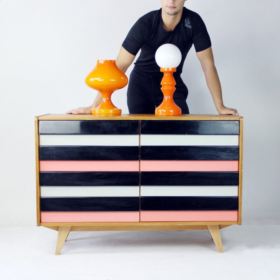 Image 1 of Lampe de table vintage en verre orange par Vitropol, Pologne 1960s