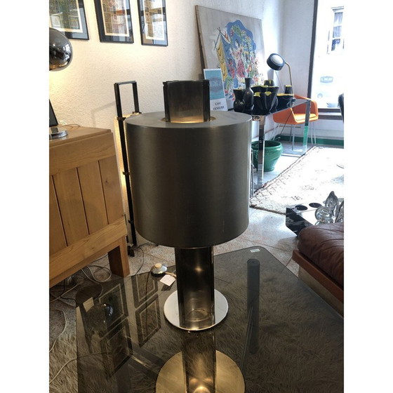 Image 1 of Lampe de table vintage en acier France 1970