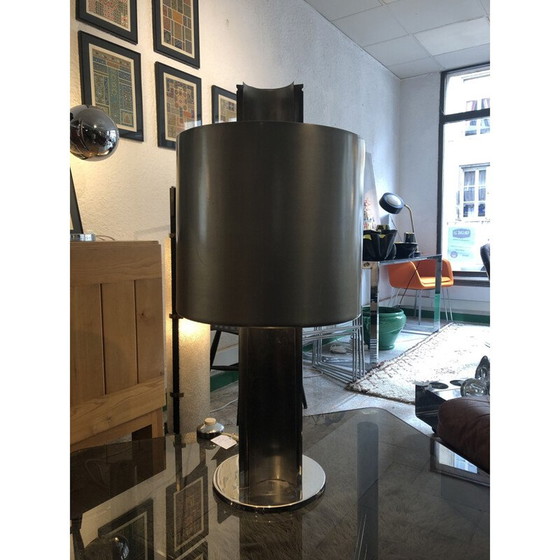 Image 1 of Lampe de table vintage en acier France 1970