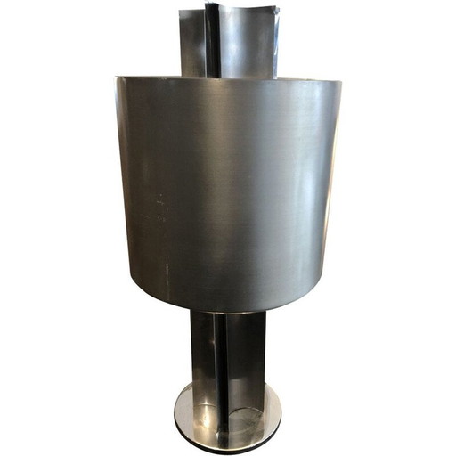 Lampe de table vintage en acier France 1970