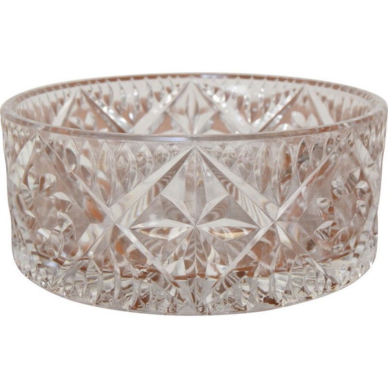 Image 1 of Bol en verre vintage de Bohème, tchèque 1960