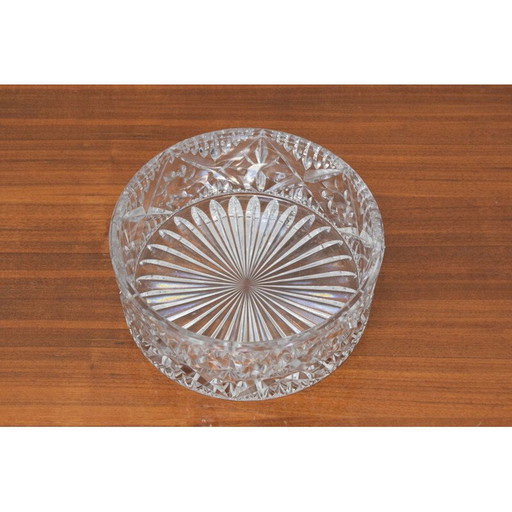 Bol en verre vintage de Bohème, tchèque 1960