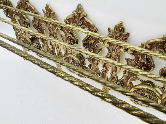 Image 1 of Bronze, Vintage Louis Xv Style, Porte-manteau mural et étagère, 1960S