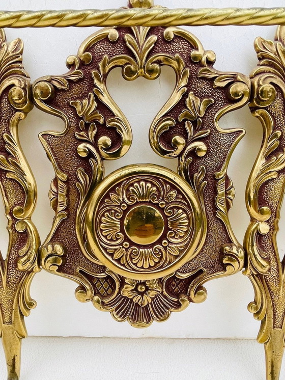 Image 1 of Bronze, Vintage Louis Xv Style, Porte-manteau mural et étagère, 1960S