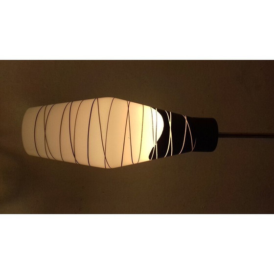 Image 1 of Lampadaire vintage en verre et métal par Lidokov Boskovice, Tchécoslovaquie 1960