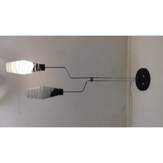 Image 1 of Lampadaire vintage en verre et métal par Lidokov Boskovice, Tchécoslovaquie 1960