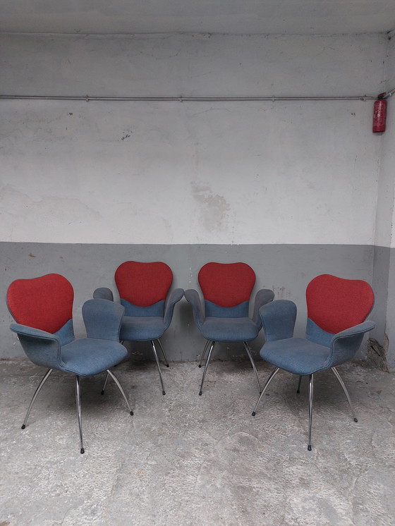 Image 1 of 4 X chaises de salle à manger Leolux