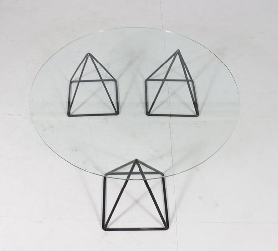 Image 1 of Wire Table/Table basse avec structure en fil métallique, Italie, années 1980