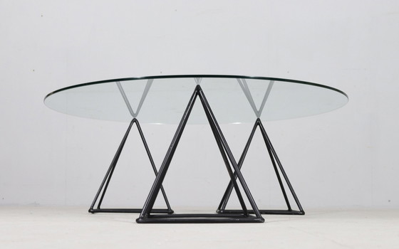 Image 1 of Wire Table/Table basse avec structure en fil métallique, Italie, années 1980