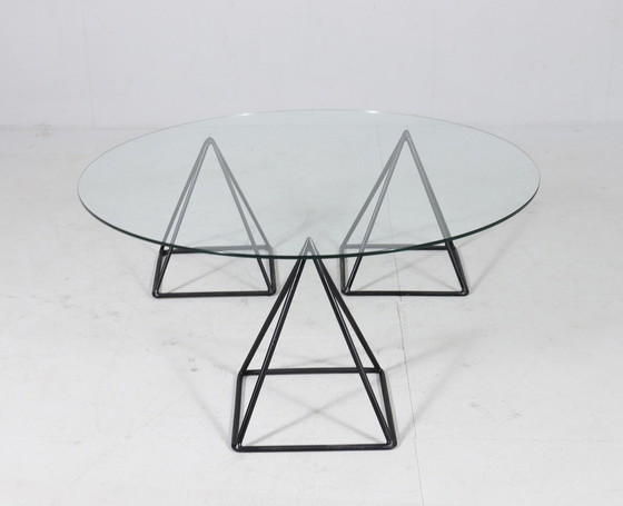 Image 1 of Wire Table/Table basse avec structure en fil métallique, Italie, années 1980