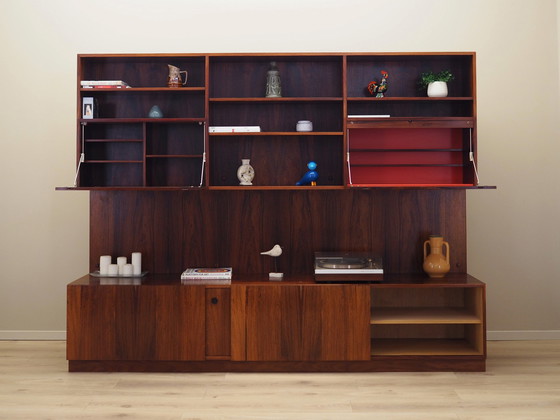 Image 1 of Armoire en bois de rose, Design danois, 1960S, Designer : Ib Kofod-Larsen, Fabricant : Faarup Møbelfabrik