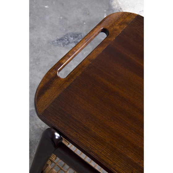 Image 1 of  Chariot vintage en teck par Johannes Andersen pour Silkeborg, 1960s