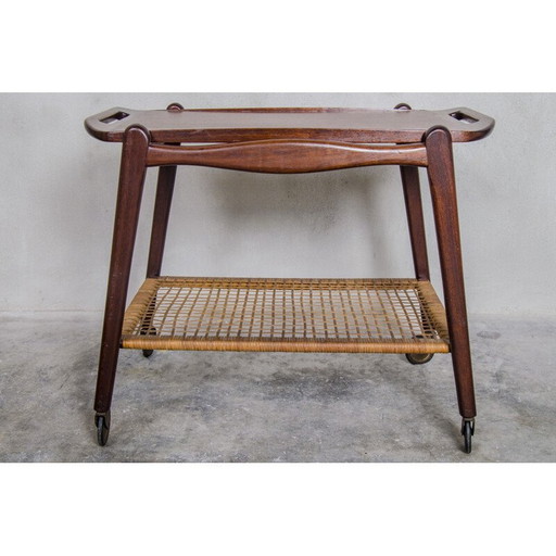  Chariot vintage en teck par Johannes Andersen pour Silkeborg, 1960s