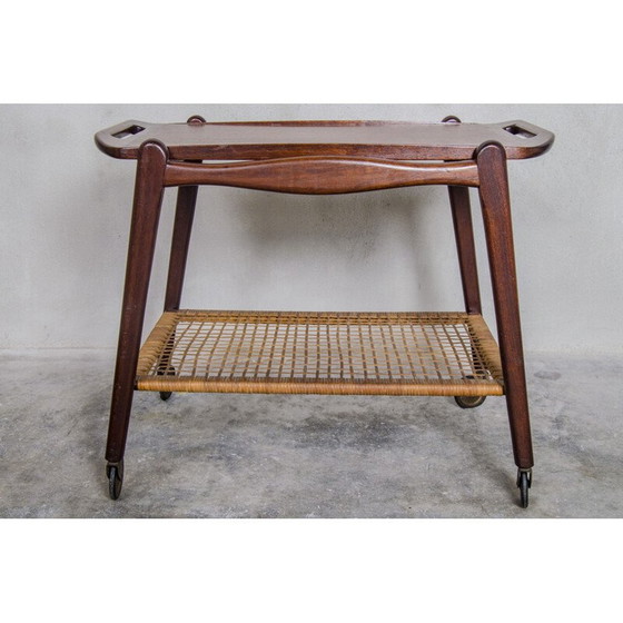 Image 1 of  Chariot vintage en teck par Johannes Andersen pour Silkeborg, 1960s