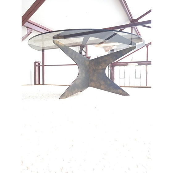 Image 1 of Table basse vintage en fer patiné, 1960