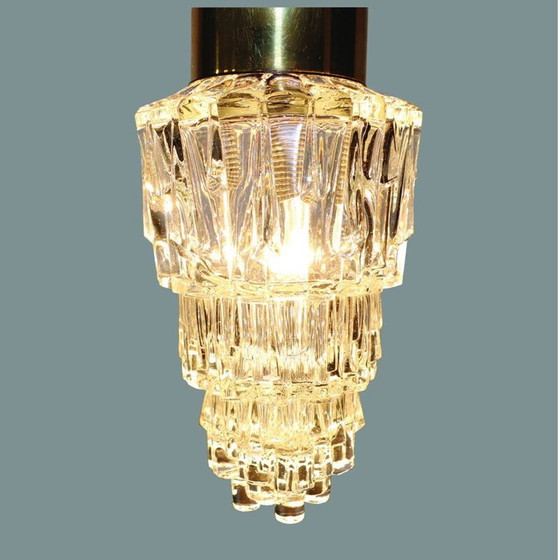 Image 1 of Lampe suspendue vintage en verre bullé par Helena Tynell pour Glashütte Limburg, Allemagne, années 1960