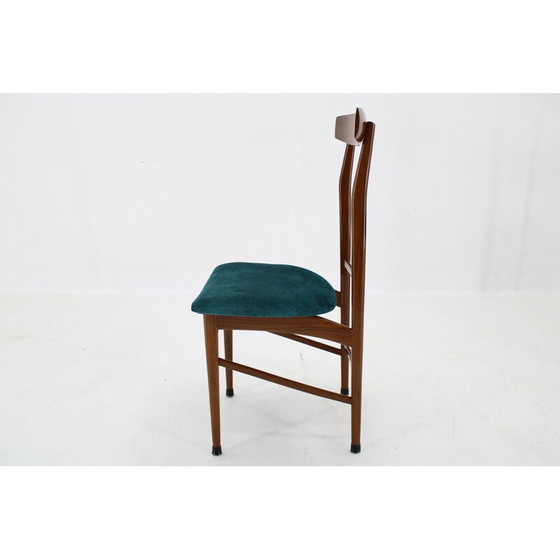 Image 1 of Ensemble de 4 chaises de salle à manger vintage en acajou, Italie 1960