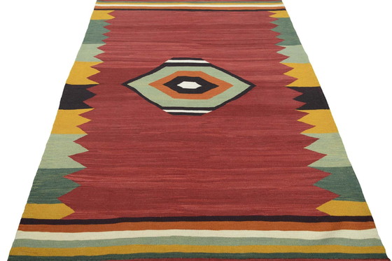 Image 1 of Kilim Fars tissé à la main en laine - 197 X 138 cm