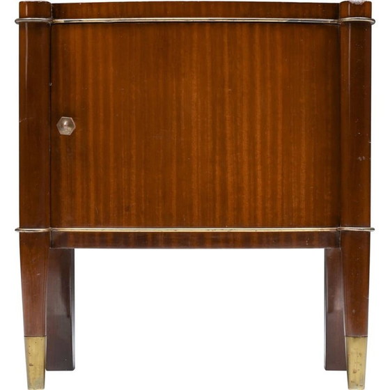 Image 1 of Table de nuit vintage marron par De Coene, Belgique années 1960