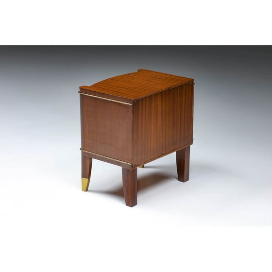 Image 1 of Table de nuit vintage marron par De Coene, Belgique années 1960