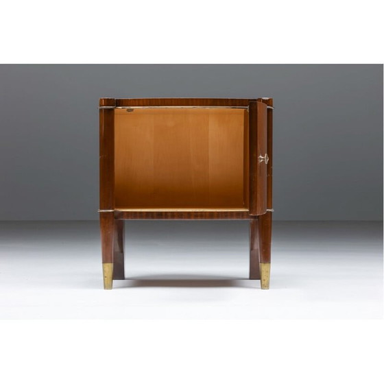 Image 1 of Table de nuit vintage marron par De Coene, Belgique années 1960