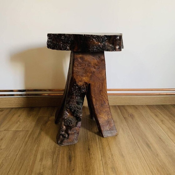 Image 1 of Serveur vintage en orme massif