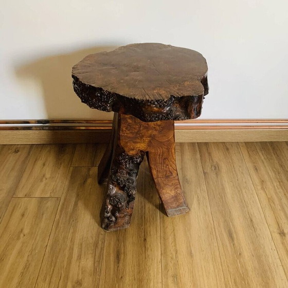 Image 1 of Serveur vintage en orme massif