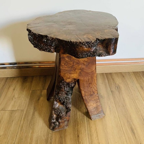 Image 1 of Serveur vintage en orme massif