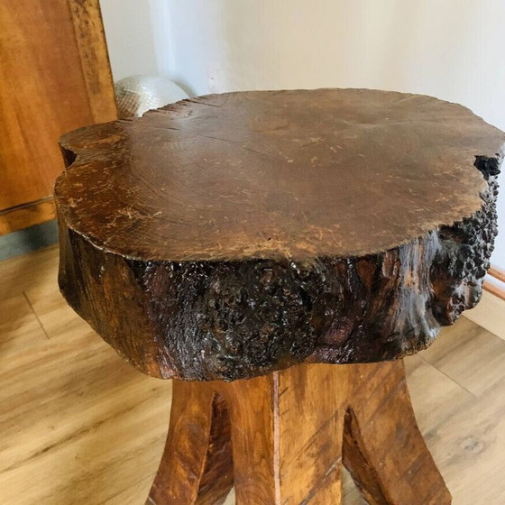 Image 1 of Serveur vintage en orme massif