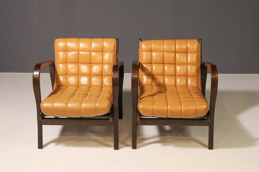 Paire de fauteuils par Karel Kozelka & Antonín Kropáček pour Interier Praha, années 1940