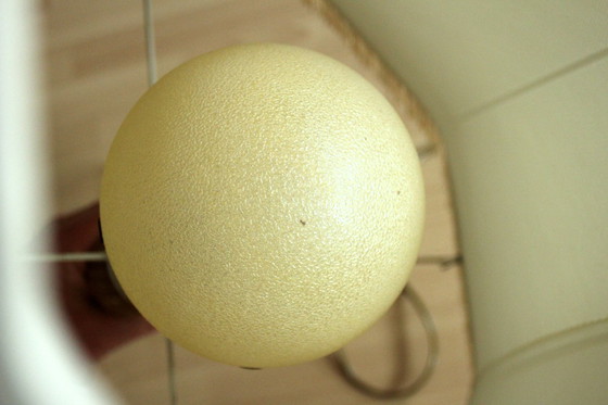 Image 1 of Vintage Grande lampe de salon Lampe de table Sur pied en onyx