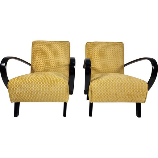 Paire de fauteuils vintage de type C par Jindřich Halabala pour Up Zavody, Tchécoslovaquie 1940
