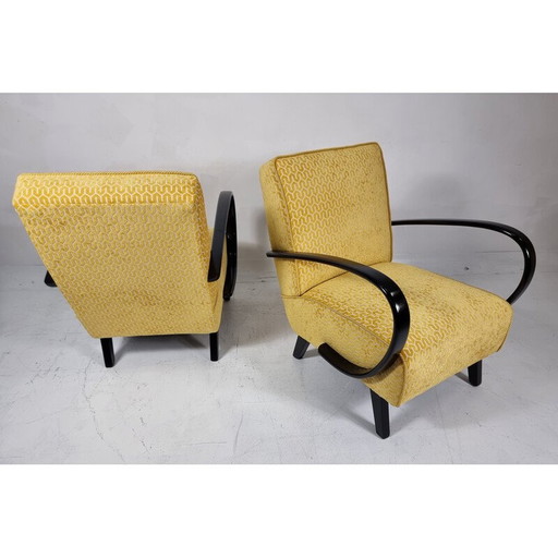 Paire de fauteuils vintage de type C par Jindřich Halabala pour Up Zavody, Tchécoslovaquie 1940