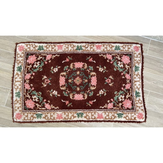 Image 1 of Tapis bohème vintage en pure laine, 1970