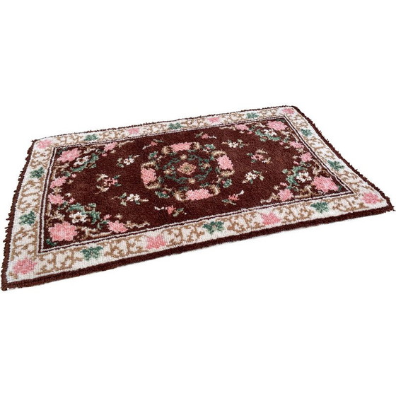 Image 1 of Tapis bohème vintage en pure laine, 1970