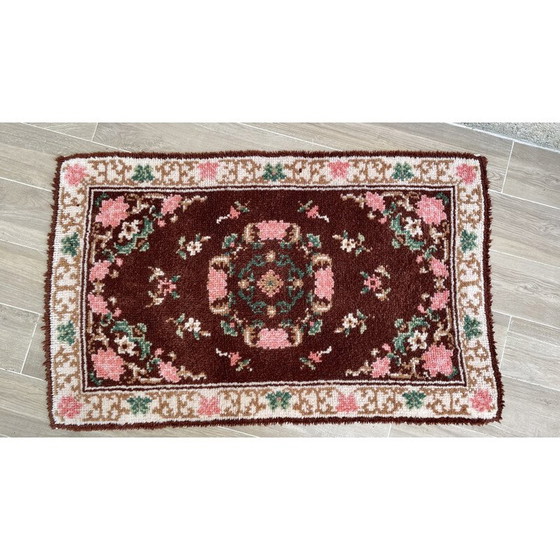 Image 1 of Tapis bohème vintage en pure laine, 1970